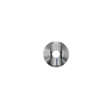Top view of the top of the silver Donata Connect bike polo mounting device.