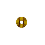 Top view of the top of the gold Donata Connect bike polo mounting device.